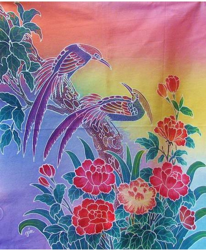 Tropical Birds and Flowers